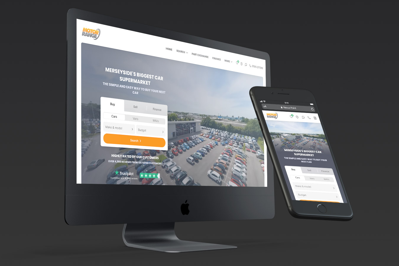 Motor Range website