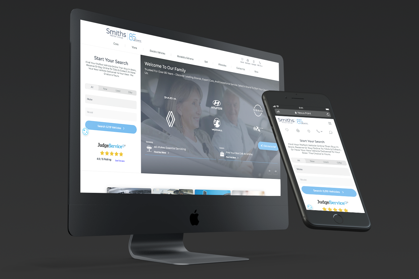 Smiths Motor Group website