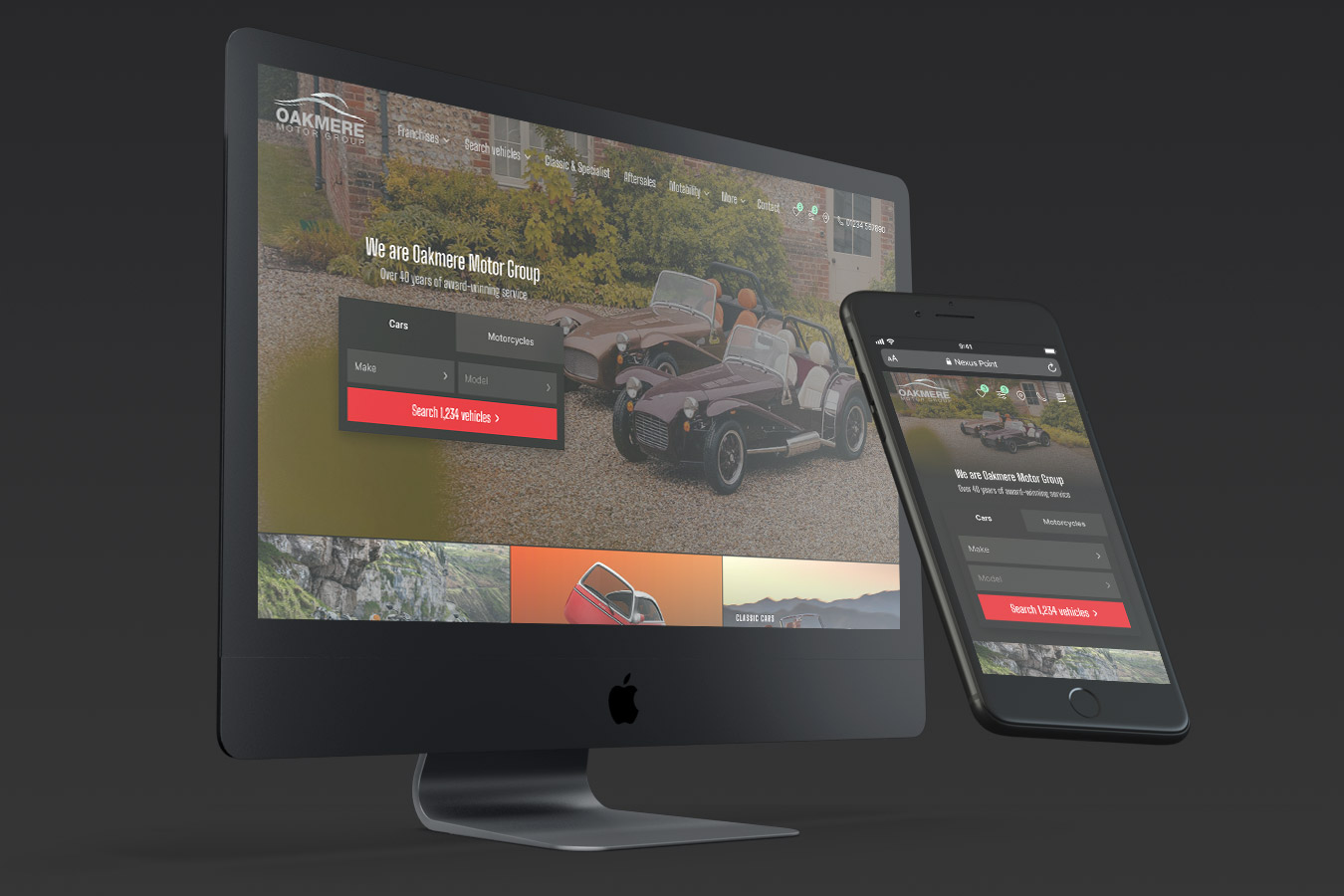 Oakmere Motor Group website